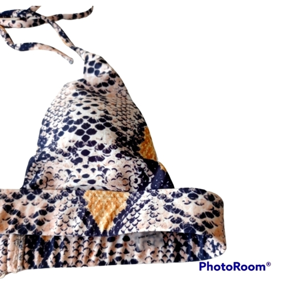 Women's Animal Print Halter Bikini Top Only. Size S. - Picture 6 of 9